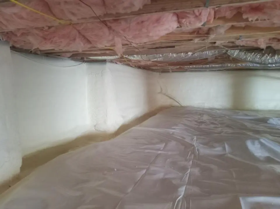 Crawl space encapsulation with closed-cell spray foam for Commercial Roof Restoration in El Segundo
